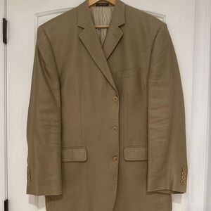 Calvin Klein Tan Blazer with Striped Lining